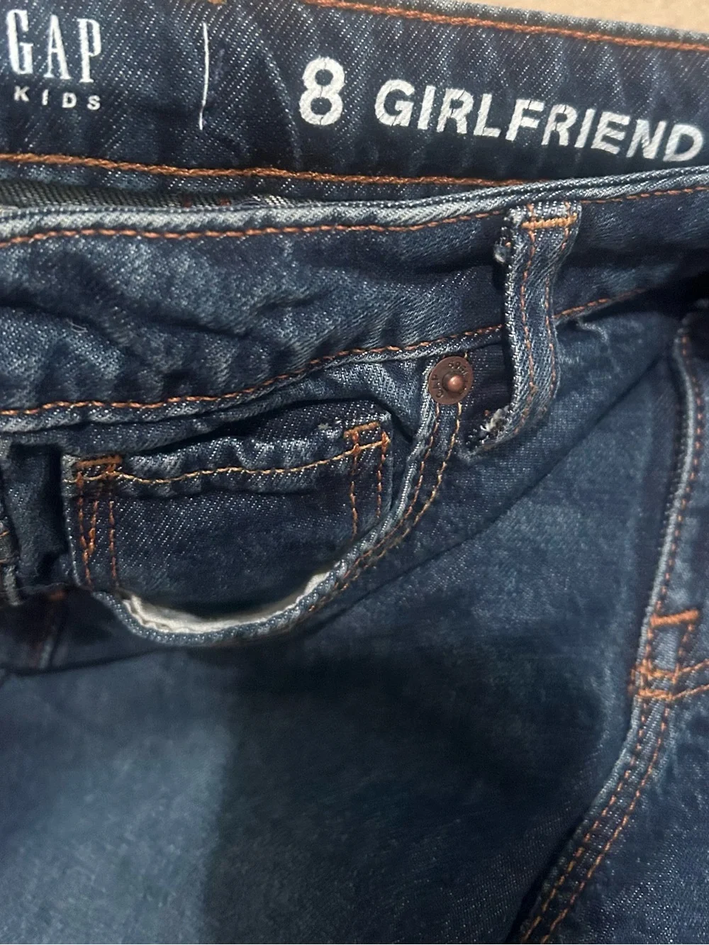 Gap Kids Girlfriend Jeans W/ Adjuster Size 8